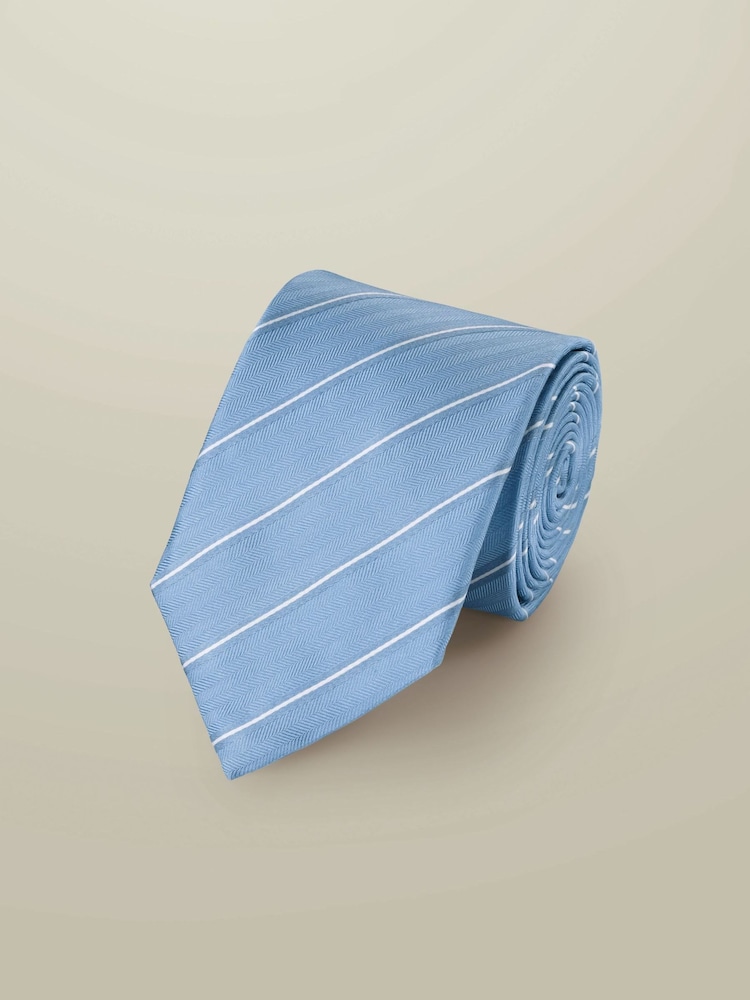 Corbata de seda de rayas de Charles Tyrwhitt - Imagen 1 de 2