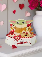 Hallmark Green  White Star Wars Grogu 3D Pop-Up Valentine's Day Card - Image 1 of 4