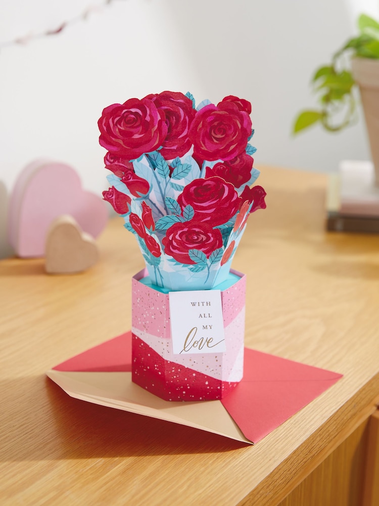 Hallmark Red Rose Bouquet Valentine's Day Card for One I Love - Image 1 of 4