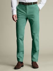 Charles Tyrwhitt Green Ultimate Non-Iron Chino Trousers - Image 1 of 6