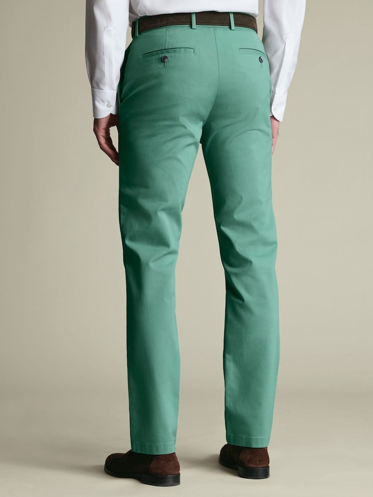 Charles Tyrwhitt Green Ultimate Non-Iron Chino Trousers - Image 2 of 6