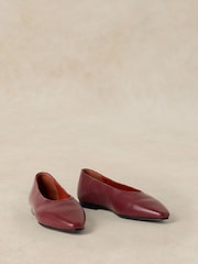 White Stuff Red Pointed Ballerinas - Image 2 of 4