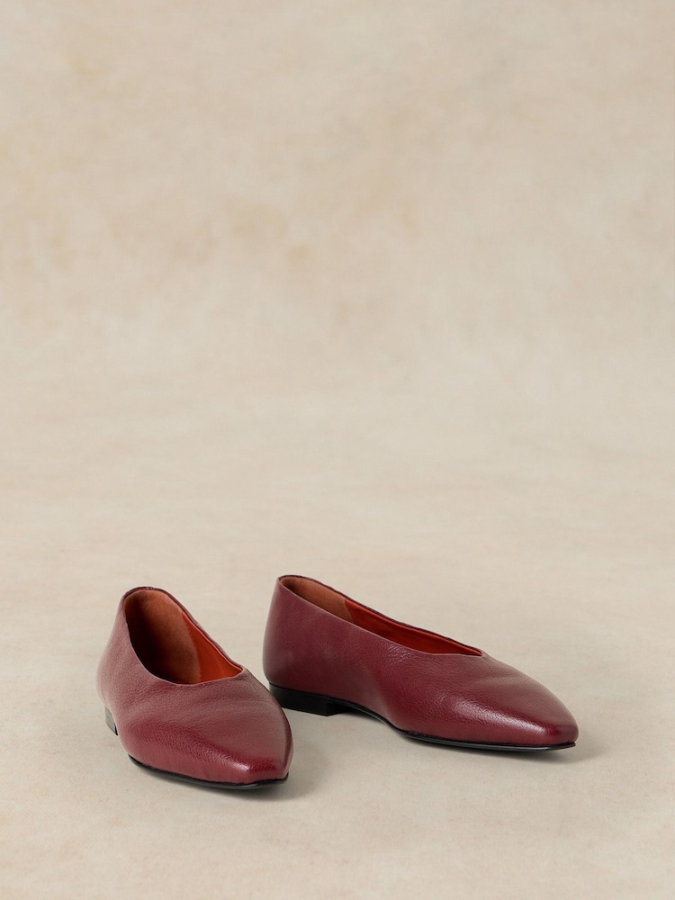 White Stuff Red Pointed Ballerinas - Image 2 of 4