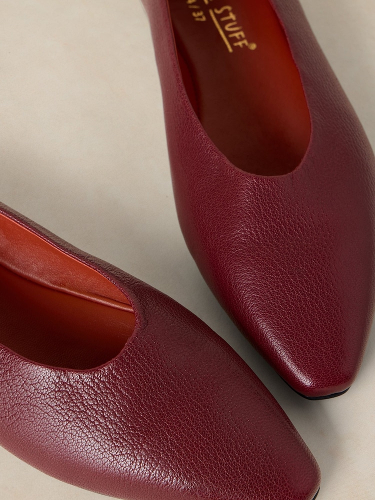 White Stuff Red Pointed Ballerinas - Image 4 of 4