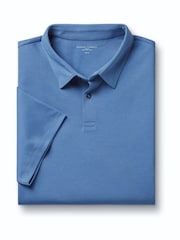 Charles Tyrwhitt Blue Short Sleeve Jersey Polo Shirt - Image 3 of 5