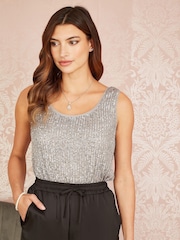 Yumi Black Satin Relaxed Trousers - Image 4 of 5