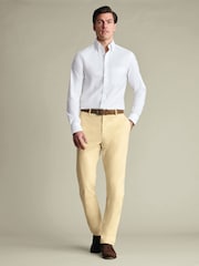 Charles Tyrwhitt Yellow Ultimate Non-Iron Chino Trousers - Image 4 of 7