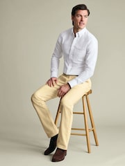 Charles Tyrwhitt Yellow Ultimate Non-Iron Chino Trousers - Image 5 of 7