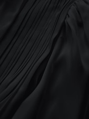 Qara - CERENE Long Sleeve High Neck Satin Blouse - 11şəkildən 10 şəkil