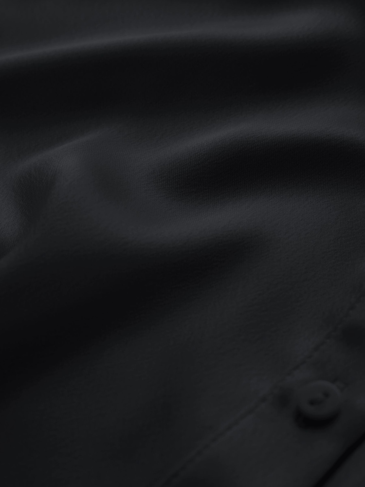 Qara - CERENE Long Sleeve High Neck Satin Blouse - 11şəkildən 11 şəkil