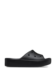 Crocs Black Classic Platform Slide Sandals - Image 1 of 7