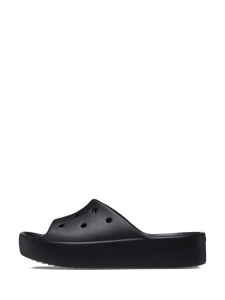Crocs Black Classic Platform Slide Sandals - Image 2 of 7