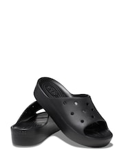 Crocs Black Classic Platform Slide Sandals - Image 4 of 7