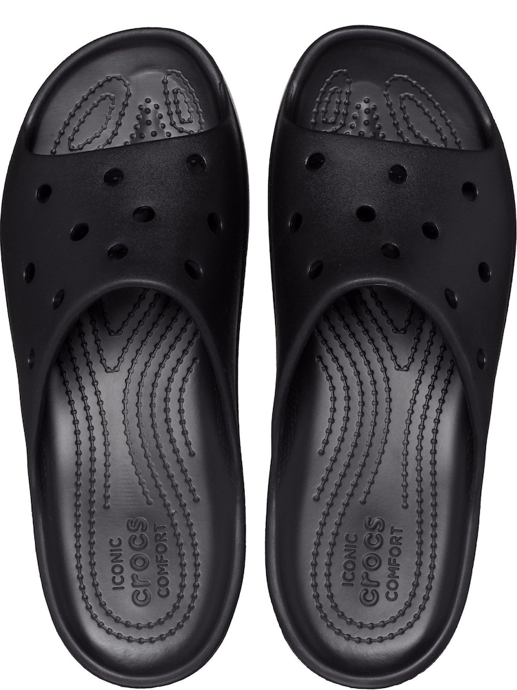 Crocs Black Classic Platform Slide Sandals - Image 7 of 7