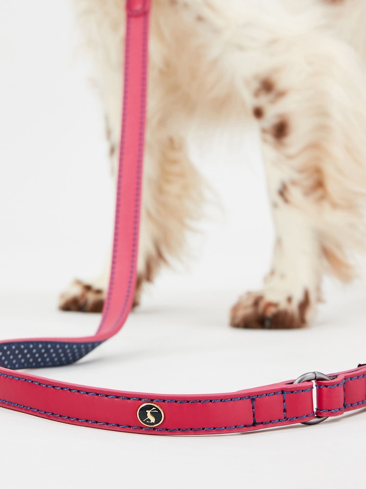 Joules Pink Leather Dog Lead - Image 2 of 3