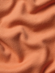 Charles Tyrwhitt Orange Short Sleeve Cotton Stretch Pique Polo - Image 5 of 5