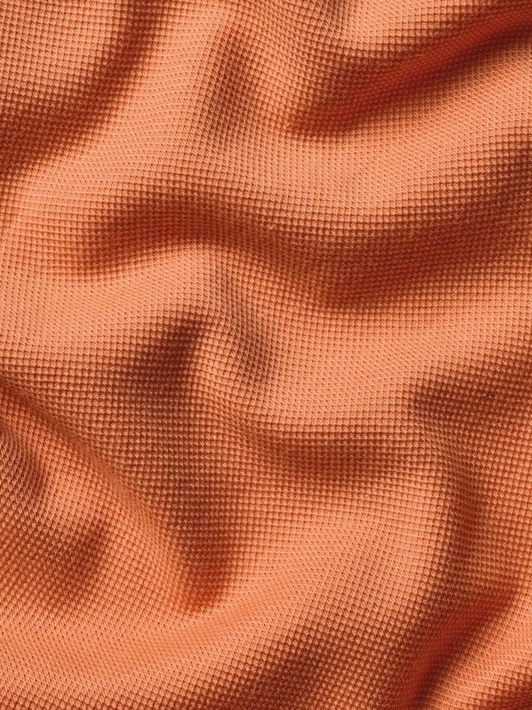 Charles Tyrwhitt Orange Short Sleeve Cotton Stretch Pique Polo - Image 5 of 5