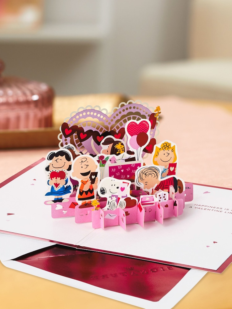 Hallmark Multicoloured Peanuts Paper Wonder Pop-Up Valentine's Day Card - Image 1 of 4