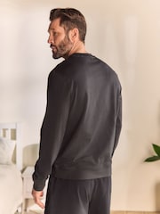 Slate Grey 100% Cotton Lightweight Crew Neck Sweatshirt - Image 3 of 7