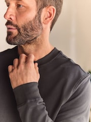 Slate Grey 100% Cotton Lightweight Crew Neck Sweatshirt - Image 4 of 7