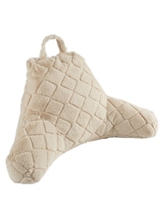 Catherine Lansfield Natural Cosy and Soft Diamond Fleece Cuddle Chair Cushion Cushion - Image 3 of 5