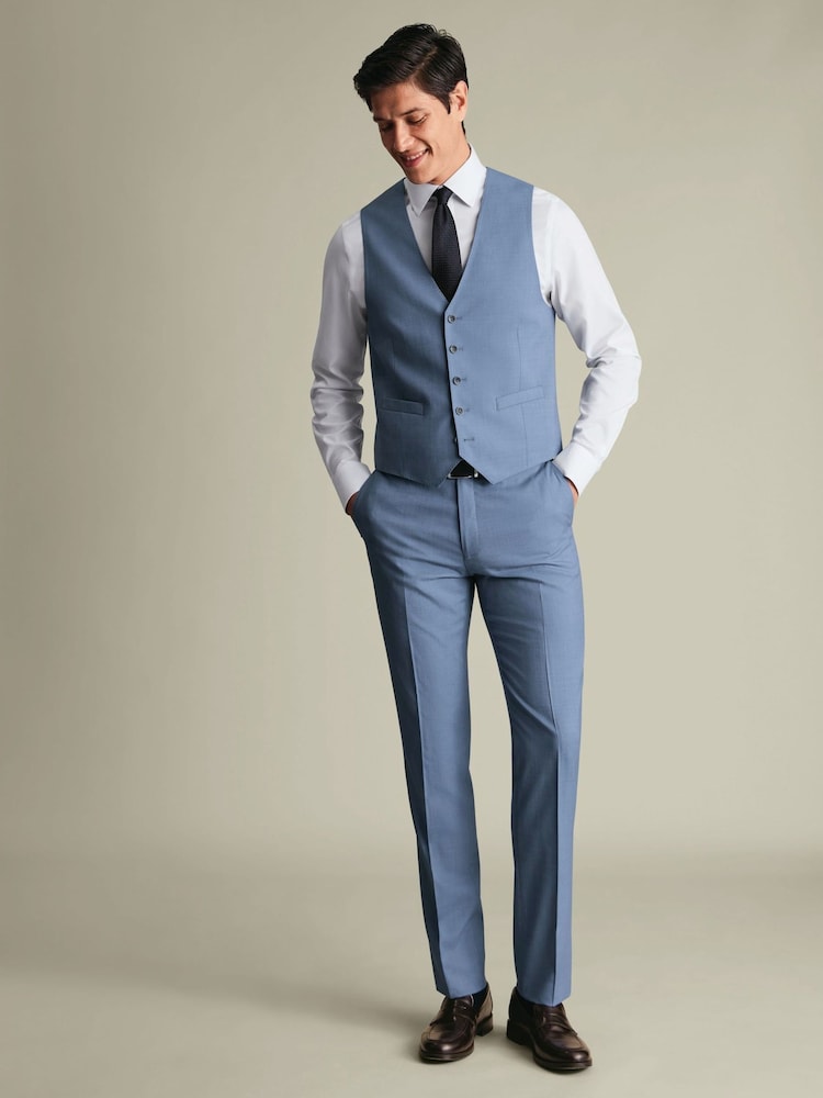 Charles Tyrwhitt Blue Ultimate Suit Waistcoat - Image 1 of 2