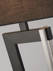 Searchlight Black & Satin Blossom Nickel Table Lamp - Image 4 of 4