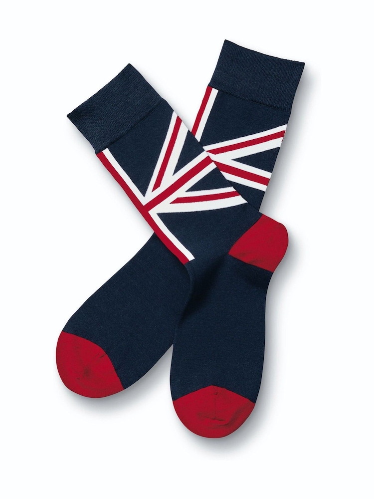 Charles Tyrwhitt Navy Blue Micro Dash Socks - Image 1 of 2