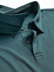 Charles Tyrwhitt Green Short Sleeve Jersey Polo Shirt - Image 4 of 5