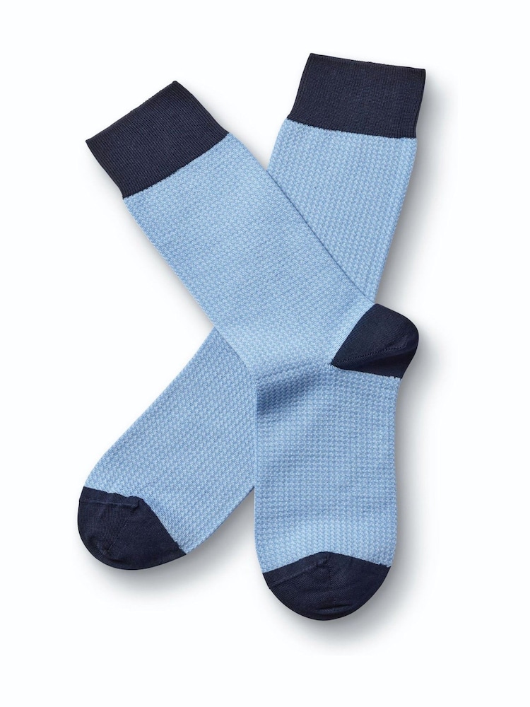 Charles Tyrwhitt Blue Puppytooth Socks - Image 1 of 2