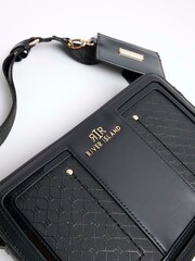 River Island Black Monogram Boxy Cross-Body Bag - Image 4 of 4