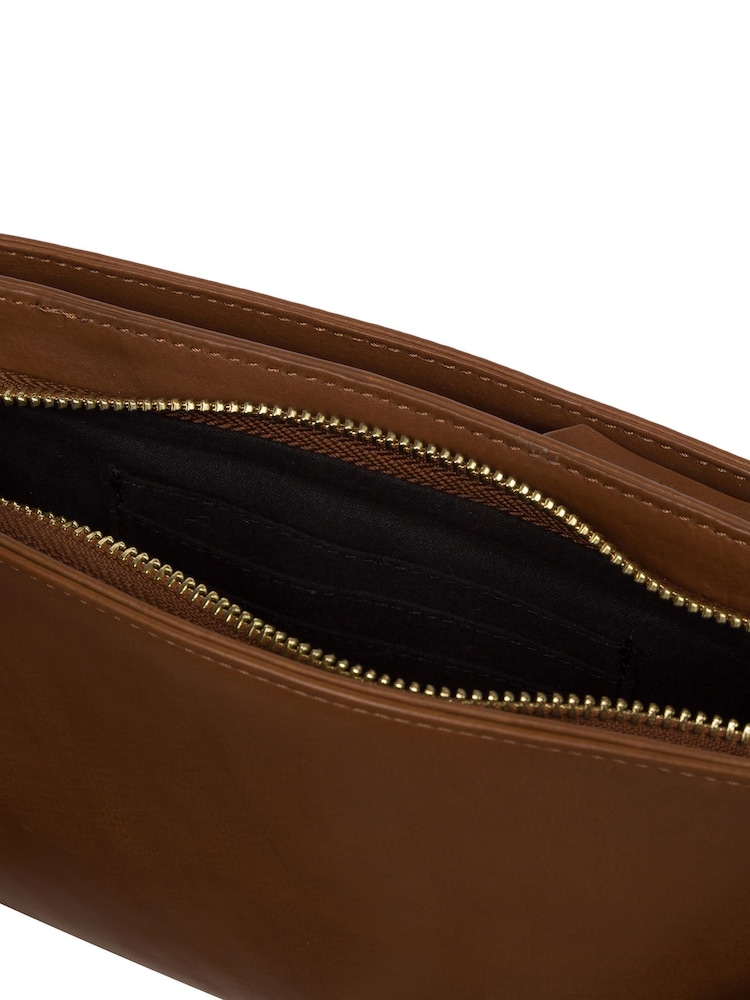 Castanho - Bolsa transversal de couro napa Bree da Pure Luxuries London - Imagem 5 de 5 Castanho - Bolsa transversal de couro napa Bree da Pure Luxuries London - Imagem 5 de 5