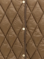 River Island Brown Quilted Gilet - Image 4 of 4