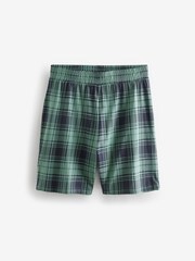 Blue/Grey Check Jersey Short 100% Cotton Pyjamas Set 2 Pack - Image 10 of 13