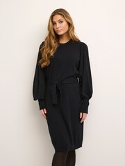 Kaffe Jess Long Sleeve Belted Knit Dress - Image 1 of 6