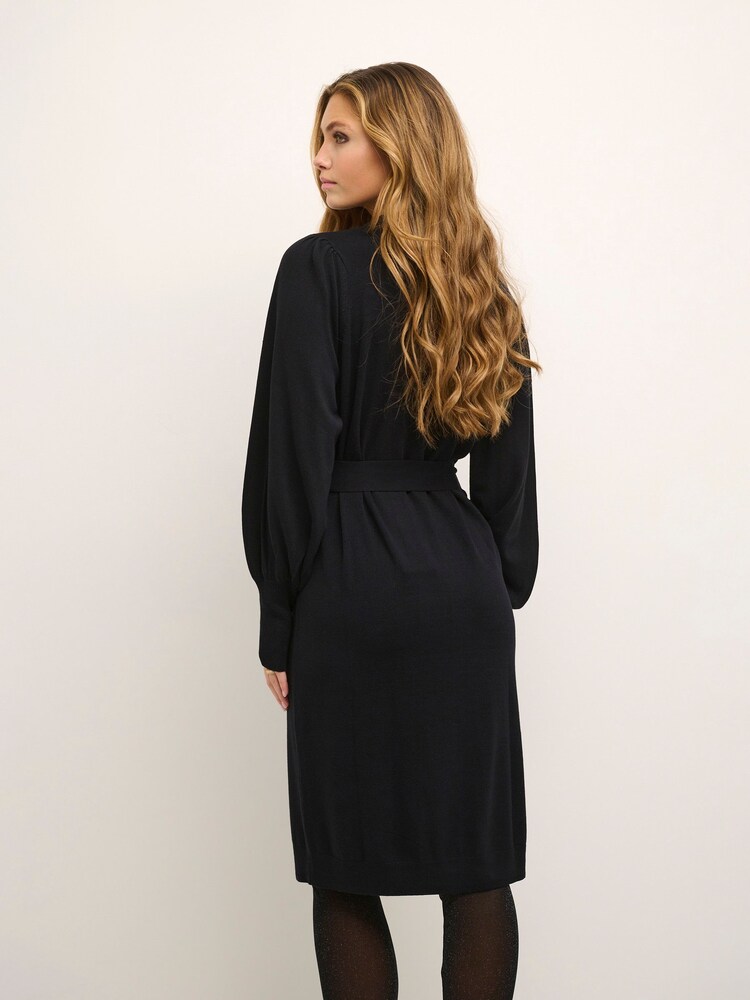 Kaffe Jess Long Sleeve Belted Knit Dress - Image 2 of 6