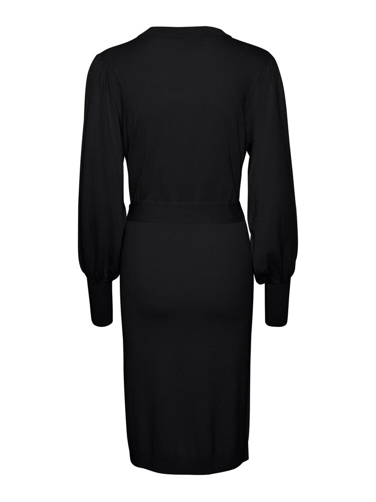 Kaffe Jess Long Sleeve Belted Knit Dress - Image 6 of 6
