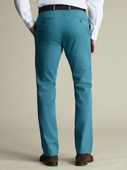 Charles Tyrwhitt Teal Blue Regular Fit Ultimate Non-Iron Chino Trousers - Image 3 of 6