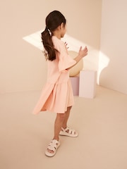 Orange Crochet Embellished Short Sleeve Jersey Dress (3-16yrs) - Image 2 of 6