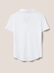 White Stuff White Pocket Penny Jersey 100% Cotton Shirt - Image 6 of 7