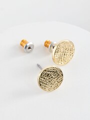 Plaqué or - Boucles d’oreilles PILGRIM Wynonna rustiques - Image 1 de 5