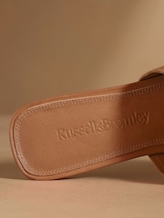 Russell & Bromley Tan Clyde Flat Mule Sandals - Image 5 of 7