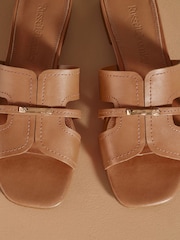 Russell & Bromley Tan Clyde Flat Mule Sandals - Image 7 of 7