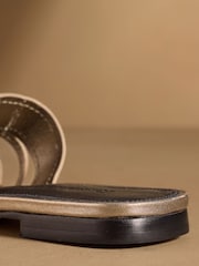 Russell & Bromley Metallic Clyde Flat Mule Sandals - Image 6 of 7