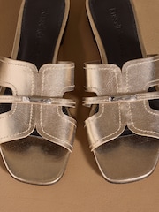 Russell & Bromley Metallic Clyde Flat Mule Sandals - Image 7 of 7