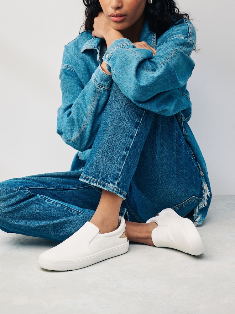 White Forever Comfort® Slip-On Star Trainers - Image 1 of 9