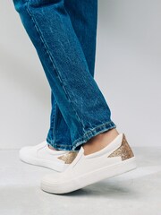 White Forever Comfort® Slip-On Star Trainers - Image 2 of 9