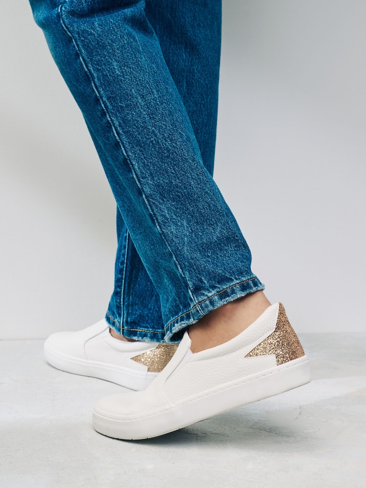 White Forever Comfort® Slip-On Star Trainers - Image 2 of 9