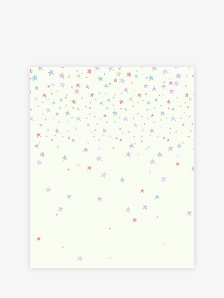 Mural de estrellas fugaces 3 M en colores pastel - Imagen 2 de 3