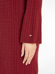 Tommy Hilfiger Red Cable Knit Dress - Image 3 of 6